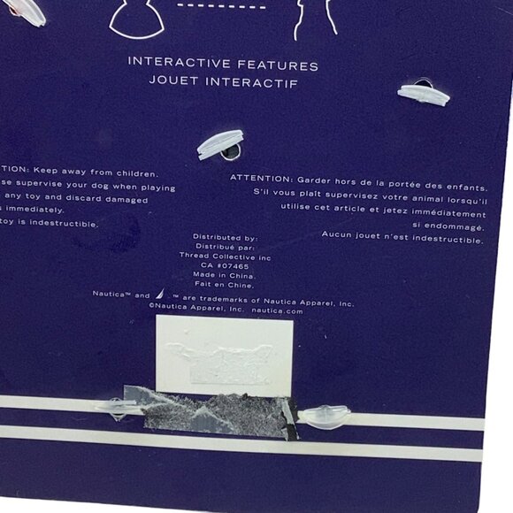 Nautica Crab Whale Sailboat Pet Toys Reinforced Stitching Non-Toxic Material NEW - Picture 3 of 5